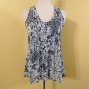 Converse sheer hi low floral top shirt sz XS *M6